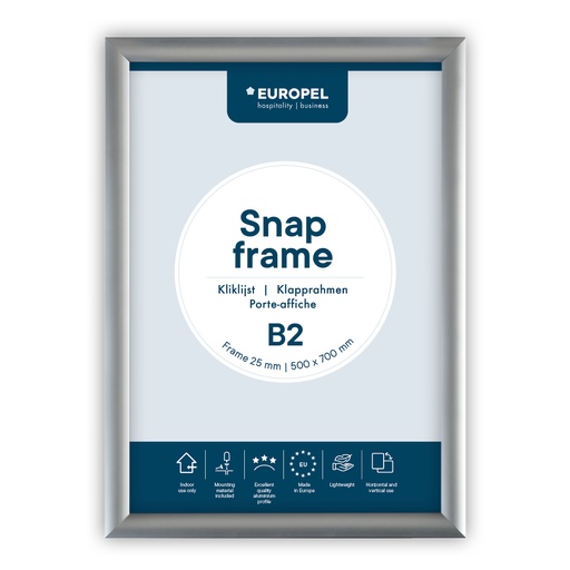 [355012] Kliklijst "B2 zilver" - frame 25mm