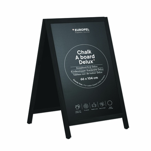 [356244] Stoepbord krijt "deLux zwart" - formaat 66x104 cm