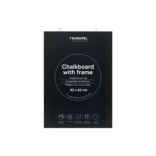 [356210] Krijtbord "wandbord" - formaat 42x60cm
