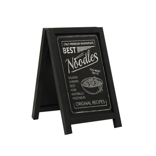 [356282-1] Krijtbord "tafelmodel als mini stoepbord"- zwart - 15x25 cm
